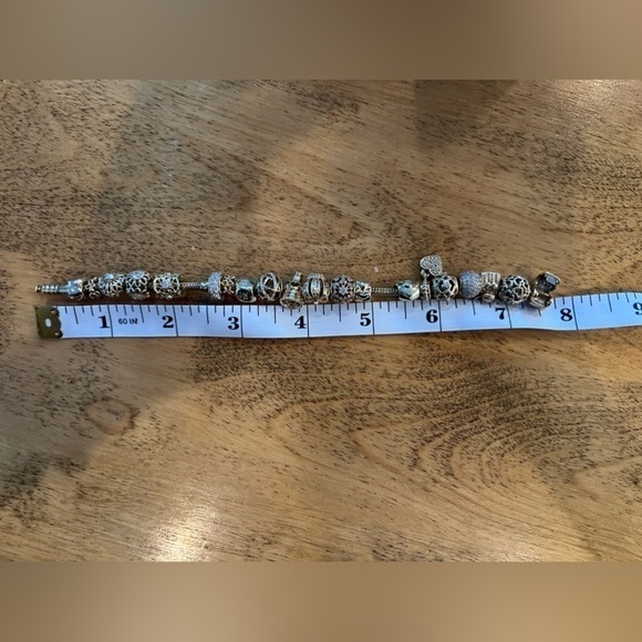 Authentic New Pandora 14k Gold and Diamond Charm Bracelet - Picture 7 of 17